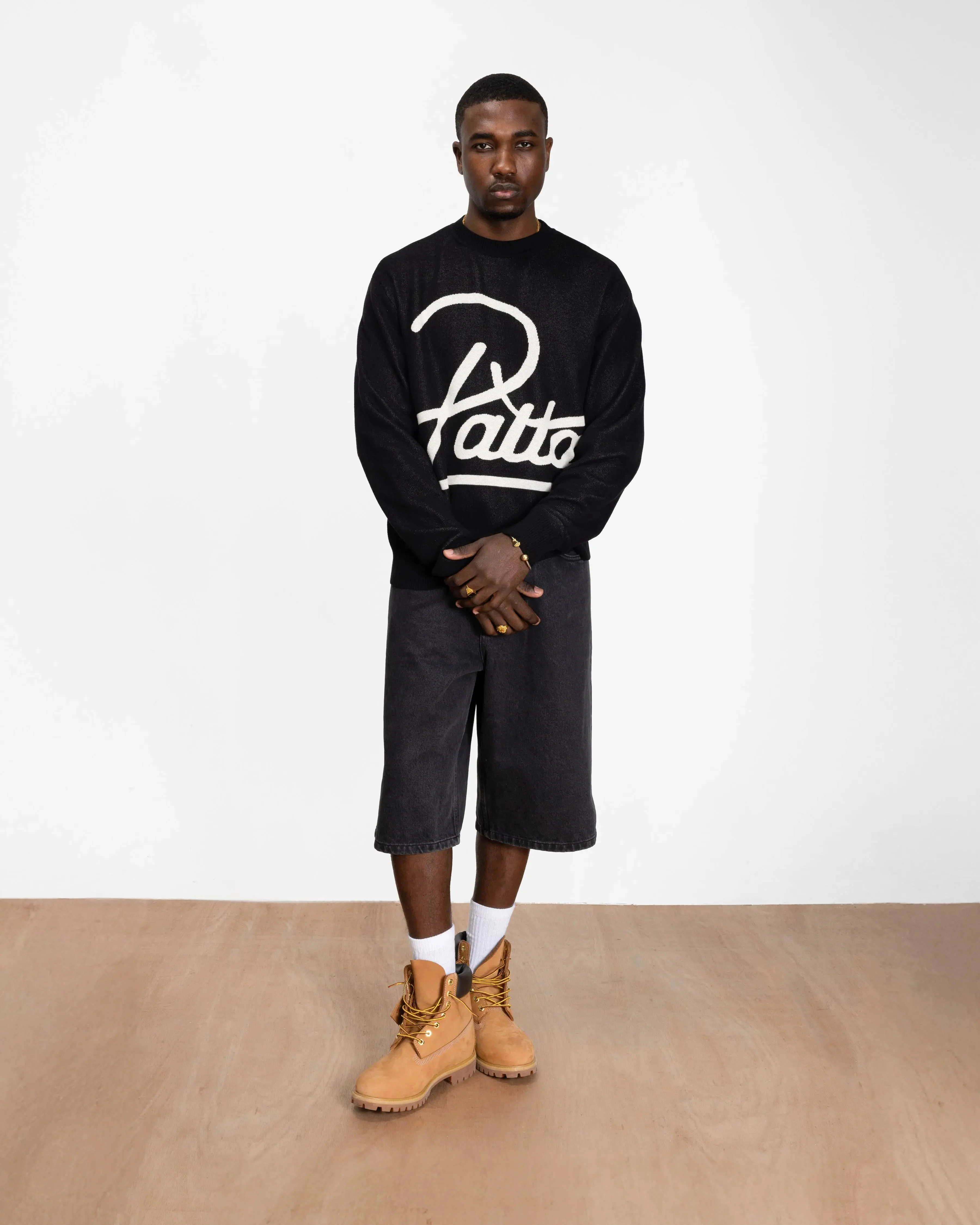 Patta Hearted Jumper (Black) - Image 4