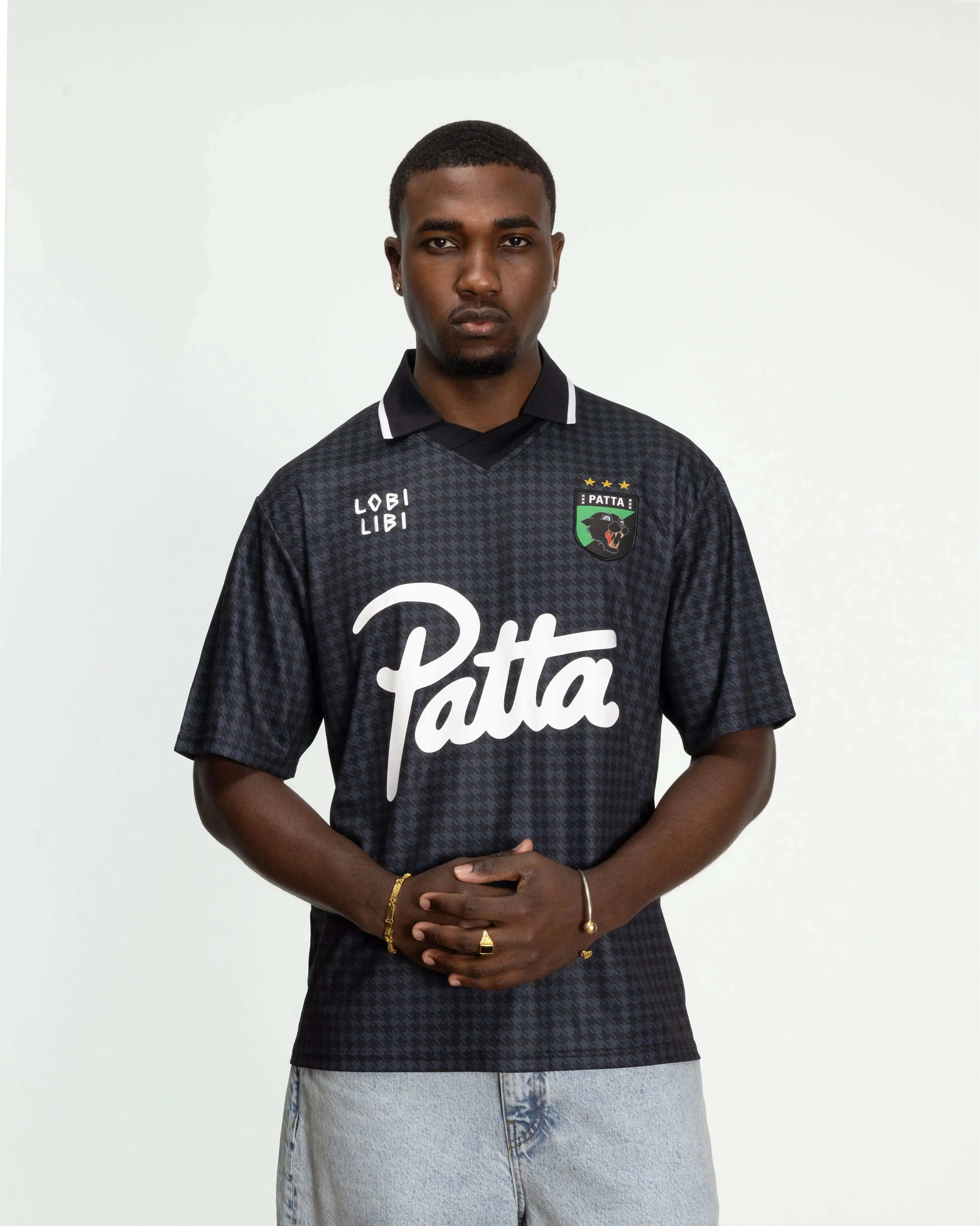 Patta Houndstooth Football Jersey (Ombre Blue) - Image 4