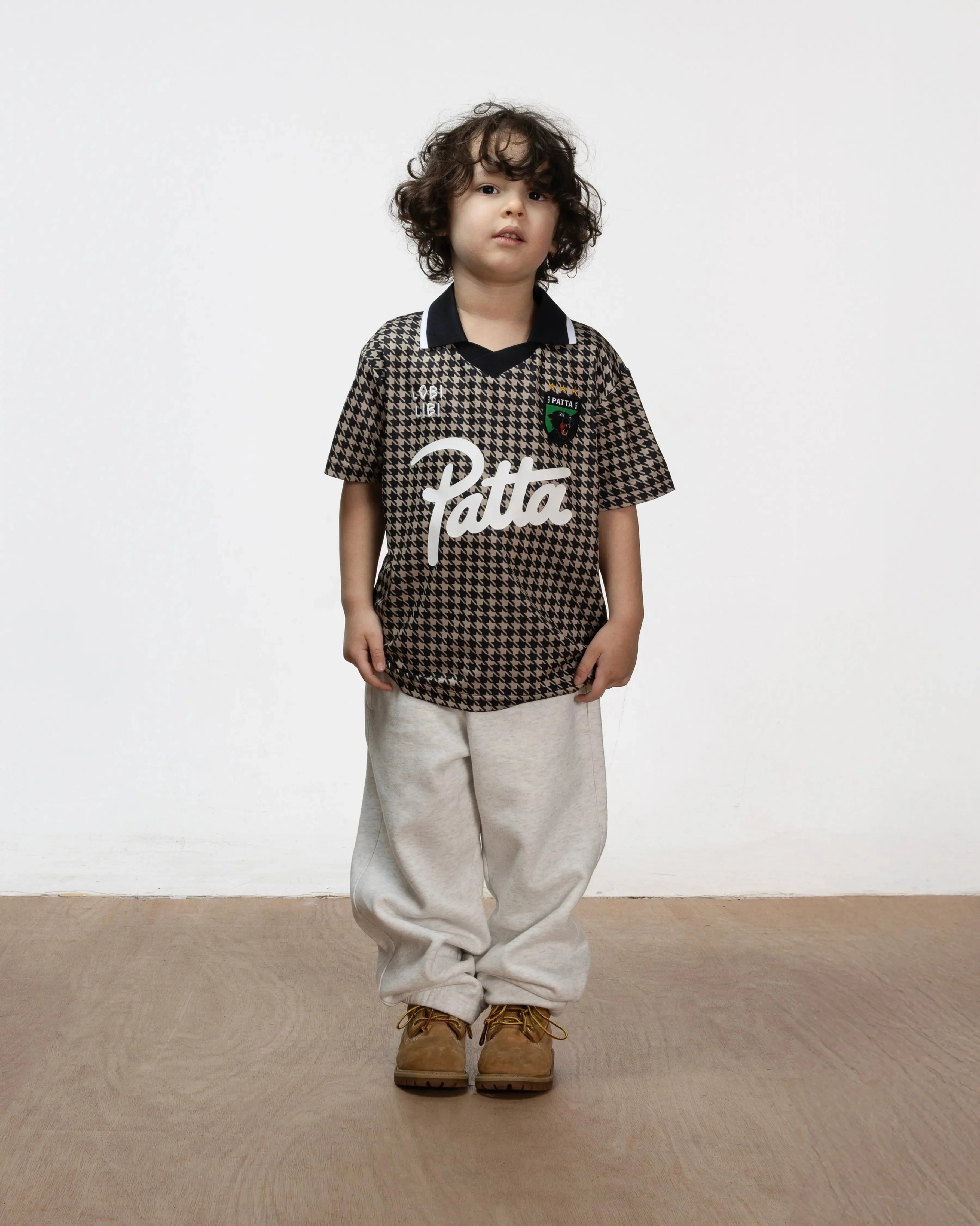 Patta Kids Houndstooth Football Jersey (Irish Cream) - Image 3