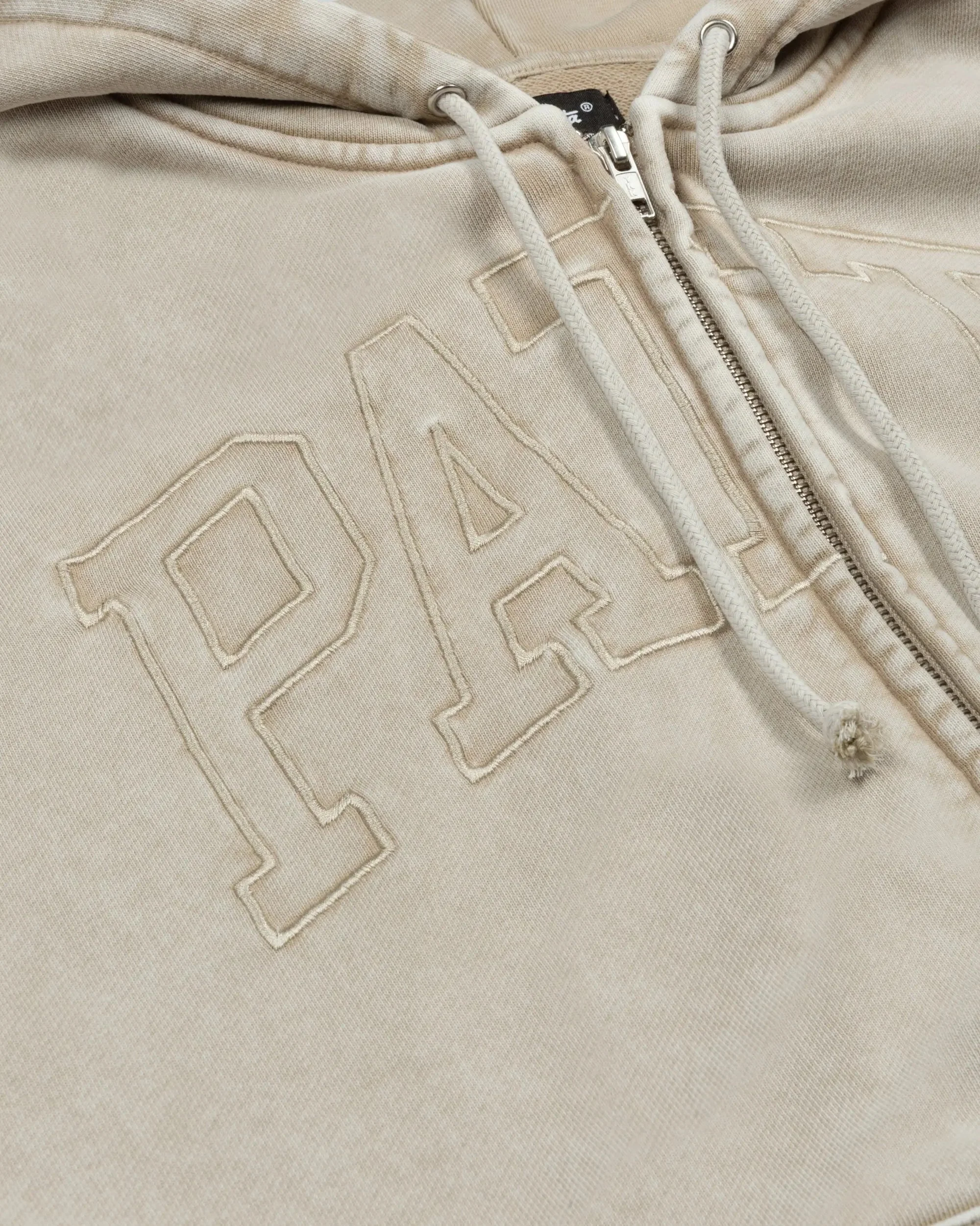Patta Loopback Logo Zip Hooded Sweater (Irish Cream) - Image 4