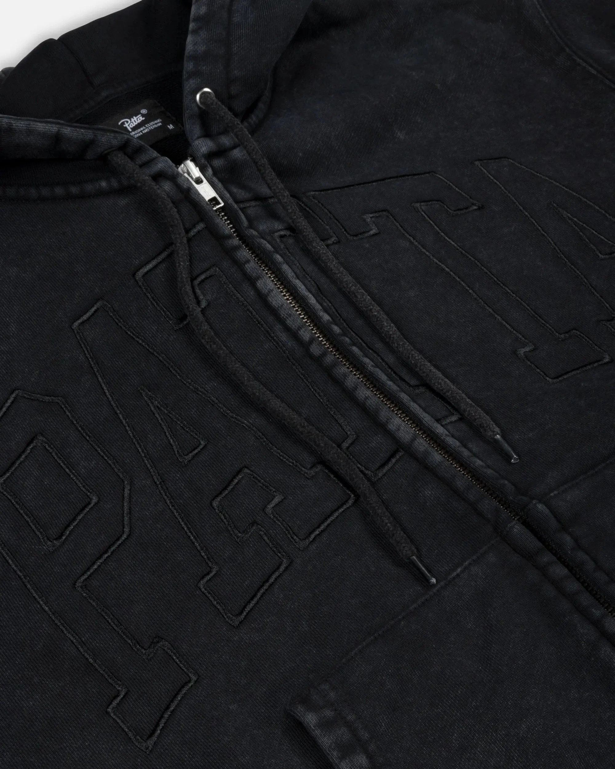 Patta Loopback Logo Zip Hooded Sweater (Moonless Night) - Image 5