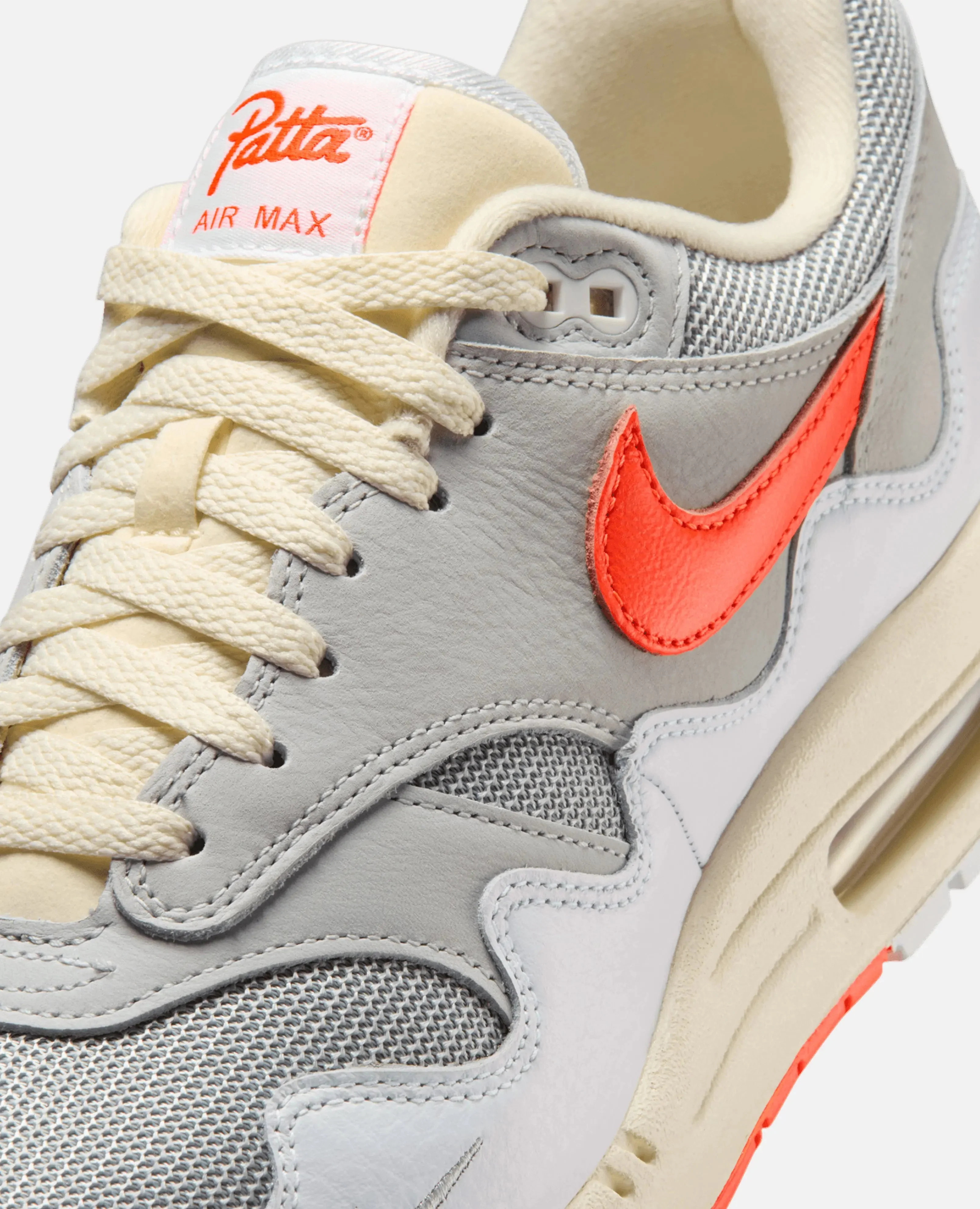 Patta X Nike Air Max 1 / P 'White/Hyper Crimson' - Image 9