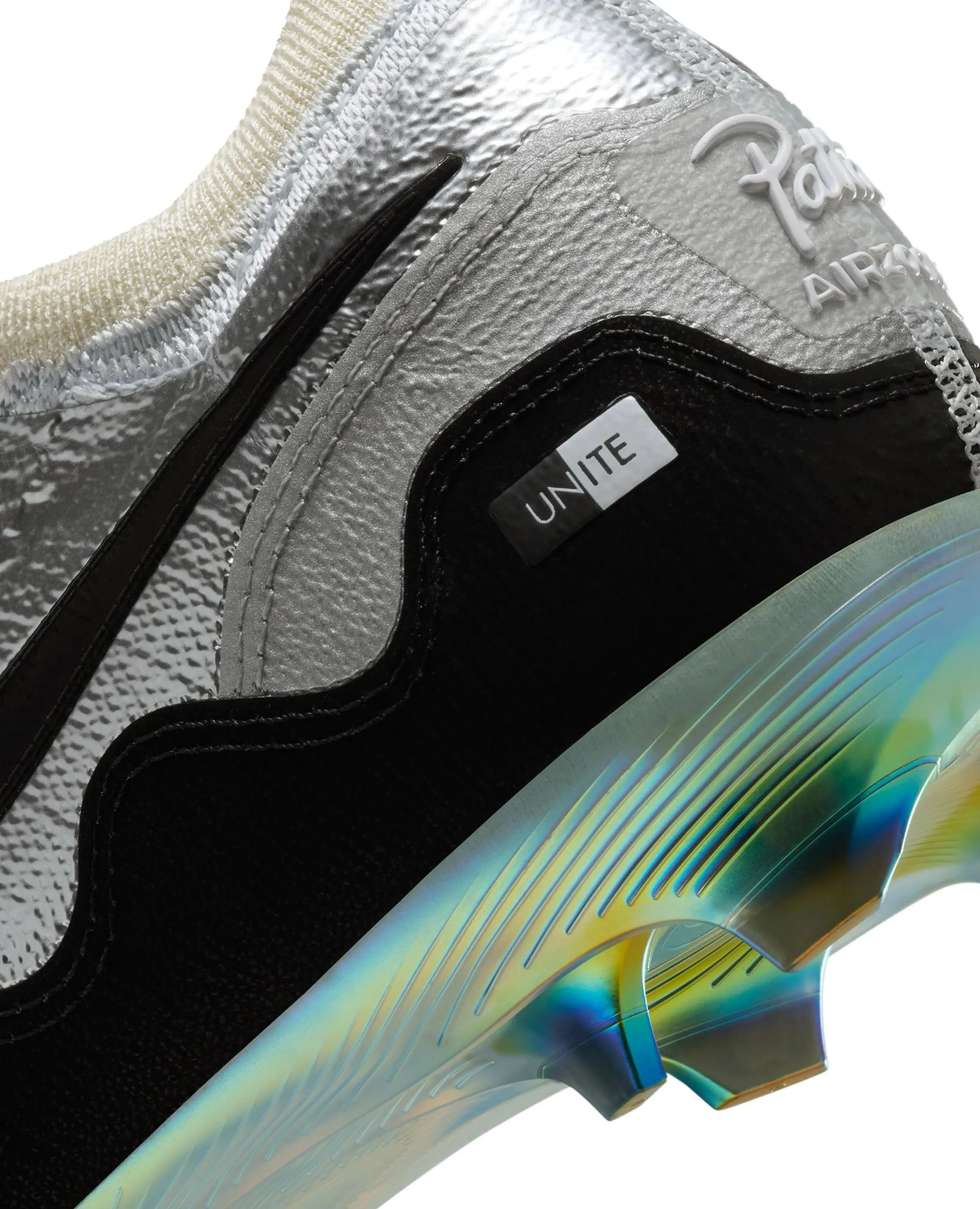 Patta x Nike Mercurial Vapor 16 Elite Kids (Chrome/Black-White) - Image 8