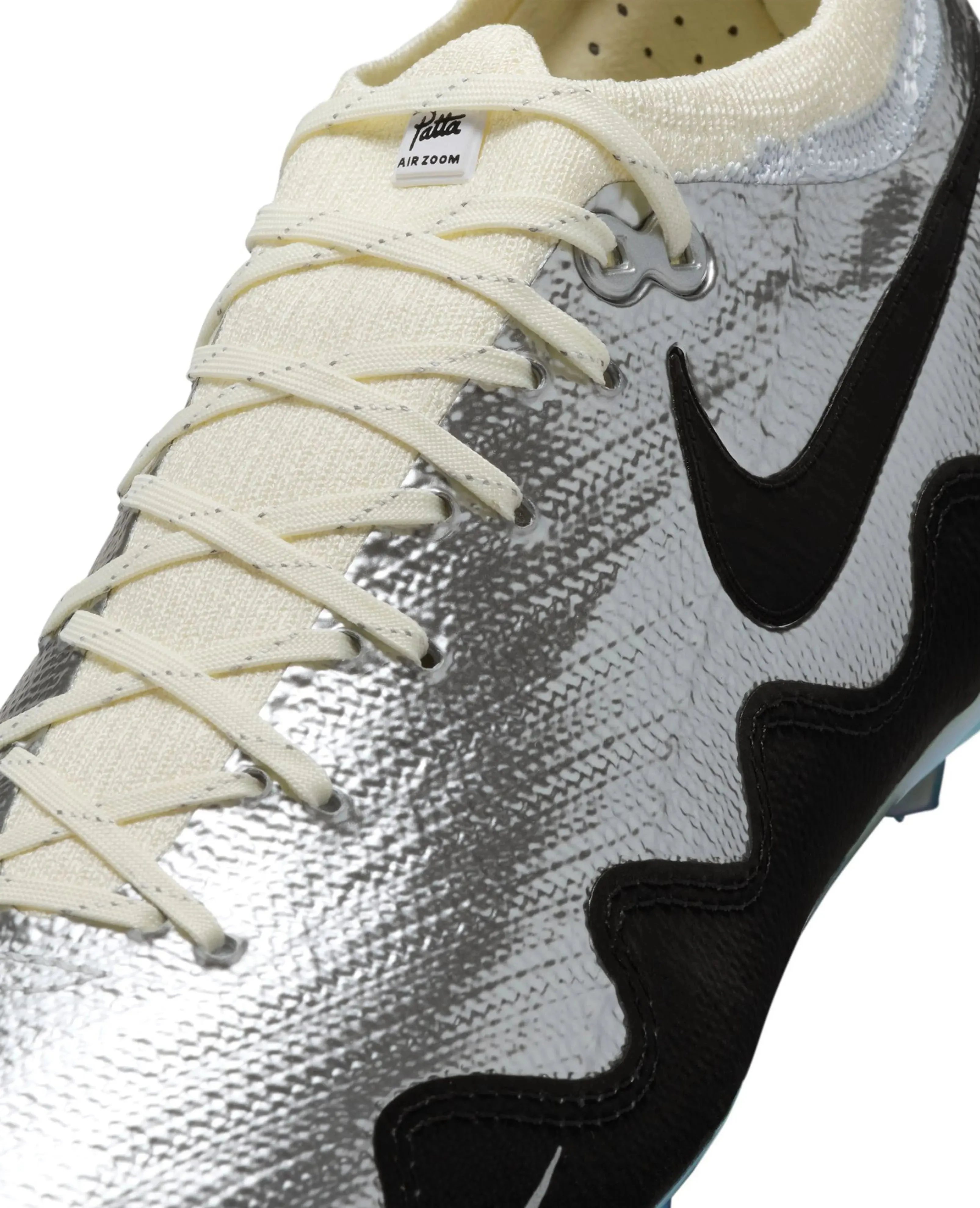 Patta x Nike Mercurial Vapor 16 Elite Kids (Chrome/Black-White) - Image 9